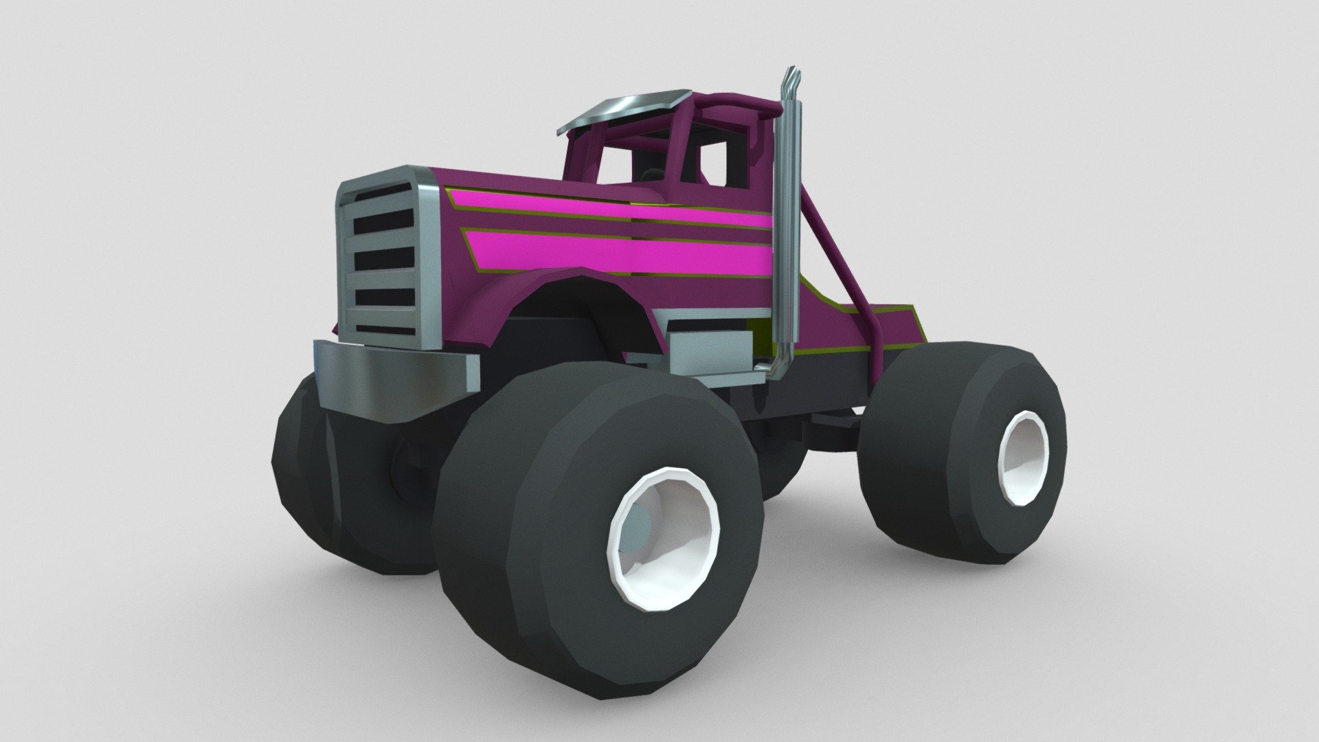 Low Poly Pete Monster Truck - Download Free 3D model by Jorma Rysky ...