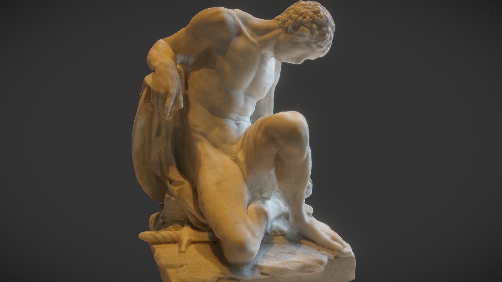 Dying Gladiator - Musee du Louvre — Sketchfab embed 3D viewer