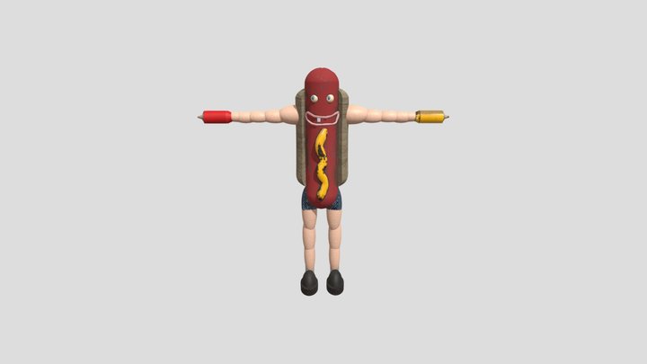 Hotdog Man 3D Model