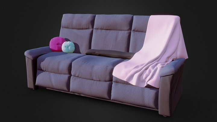 Realistic Couch 3D Model