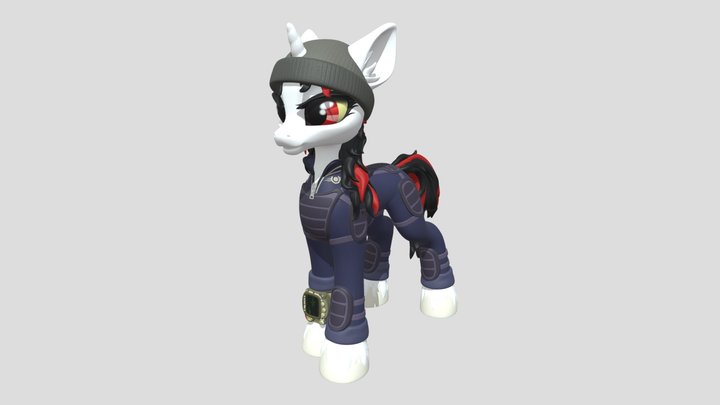 Blackjack pony colored [Fallout: Equestria] 3D Model