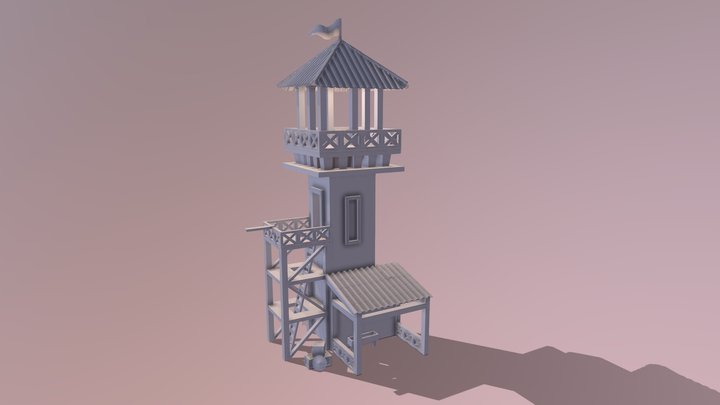 Roman Watchtower 3D Model
