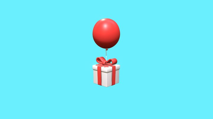 Animal Crossing Balloon Present 3D Model
