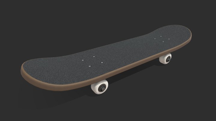 3D model Skateboard Stylized Pack 4 VR / AR / low-poly