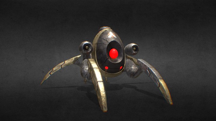 Gold Bot With Vendetta 3D Model