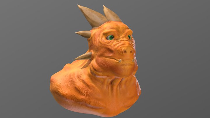 Fat Dragon Man 3D Model