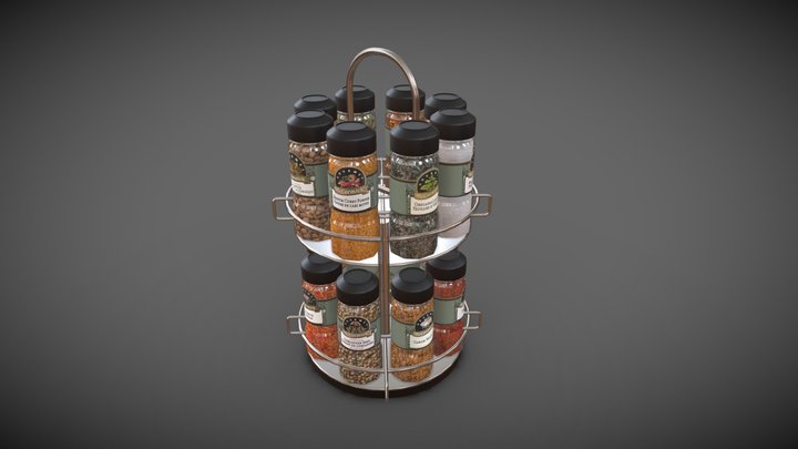 Spices Rack 3D Model