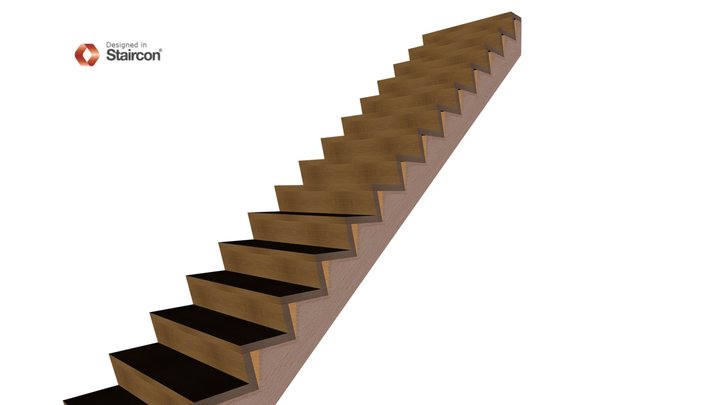 Finished stair over Core stair 3D Model