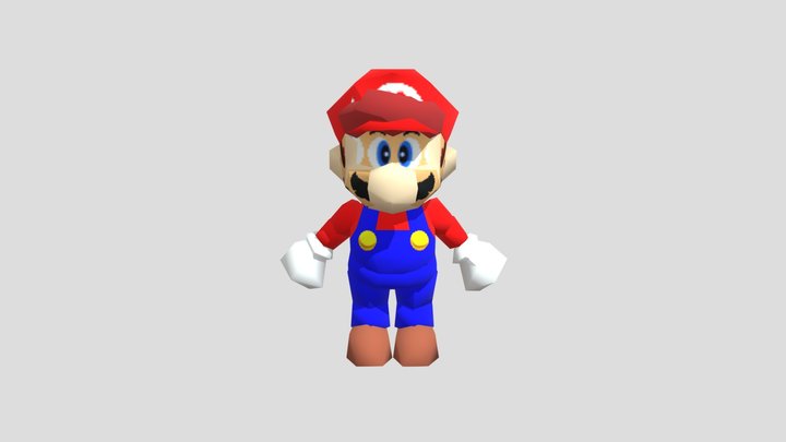 Nintendo 64 - Super Mario 64 - Mario 3D Model