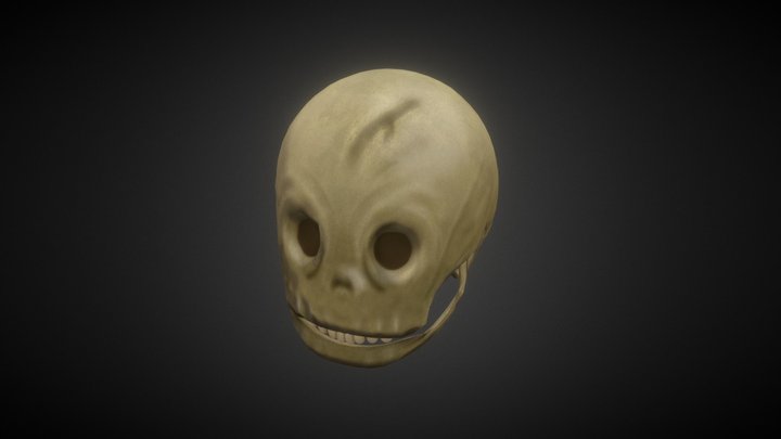 Stylized Cartoon Skull 3D Model