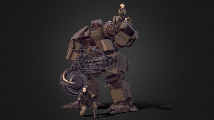 Krieger Pilot Pose 2 3D Model