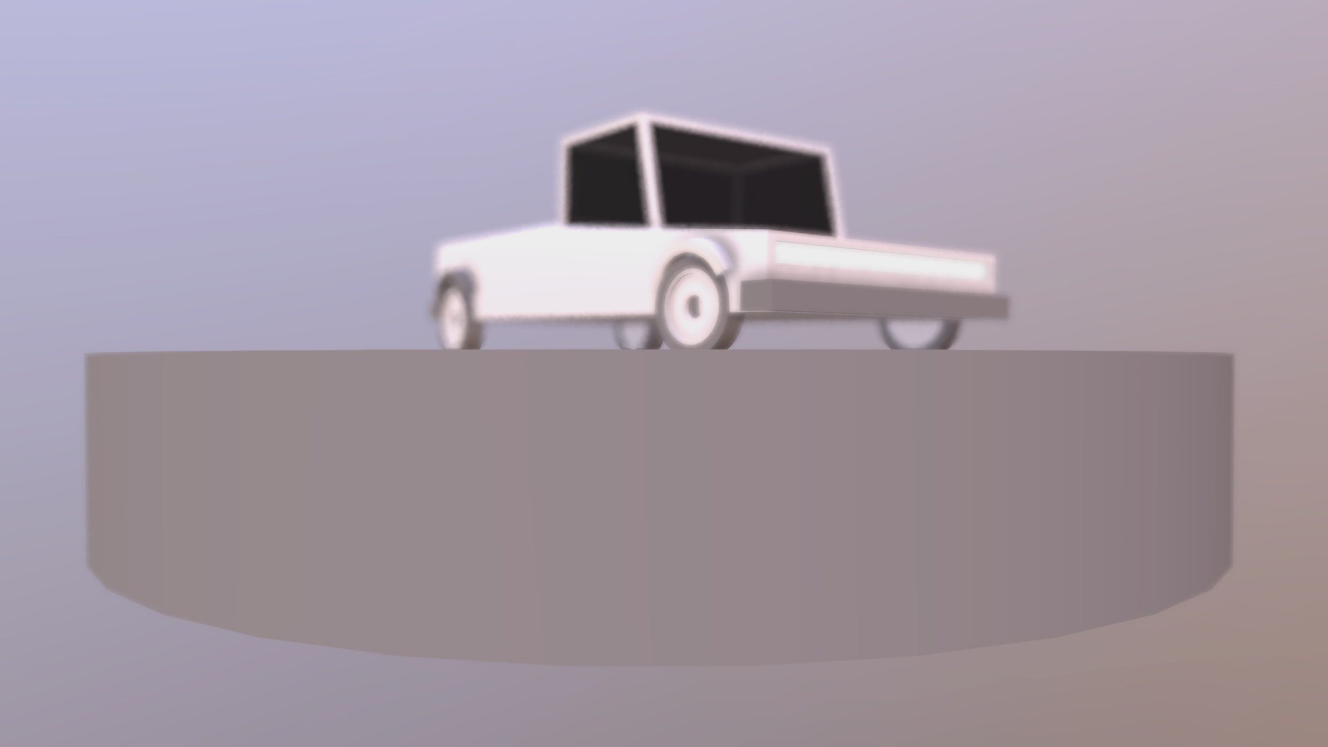 Low-poly pickup truck