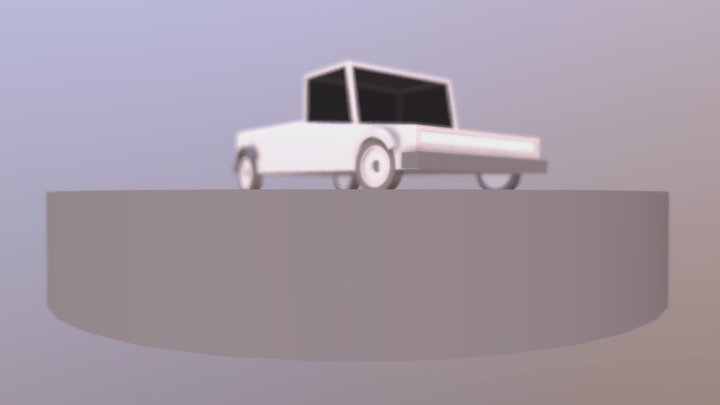 Low-poly pickup truck 3D Model
