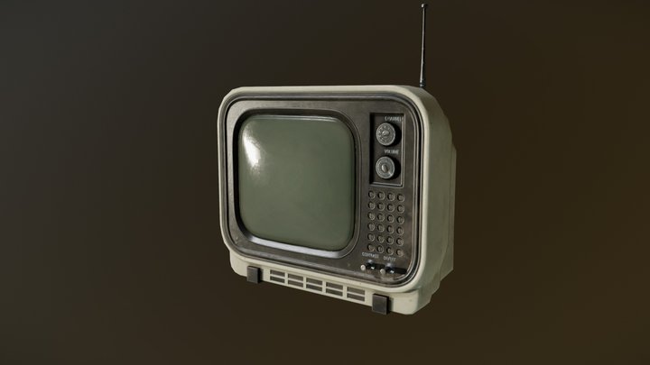 Vintage Television - Game Asset 3D Model