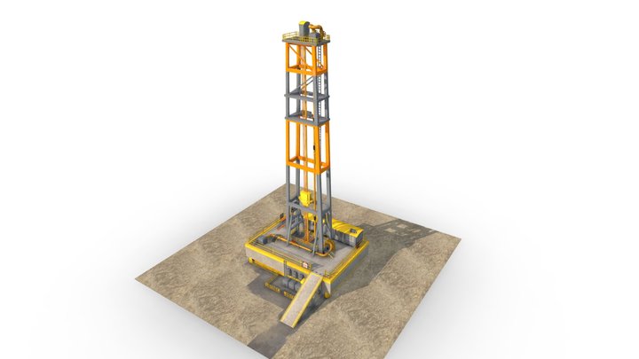 Rig Platform - Industrial Zone 3D Model