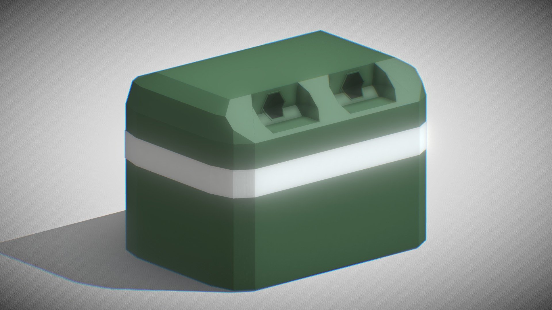 Glass bin [Low Poly]