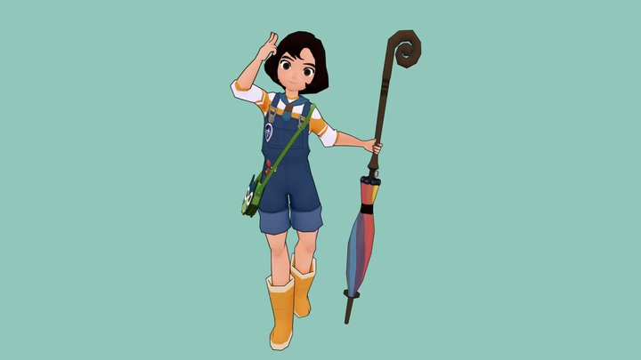 Spiraling Witch Encyclopedia - Sophie 3D Model
