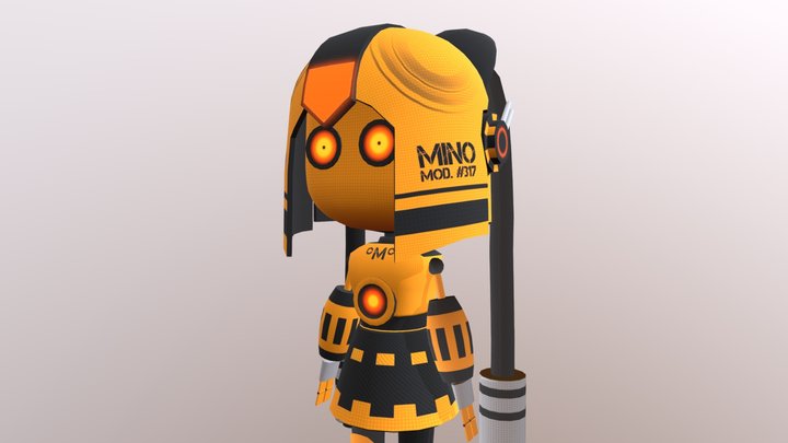 Mino Textured, Rigged 3D Model