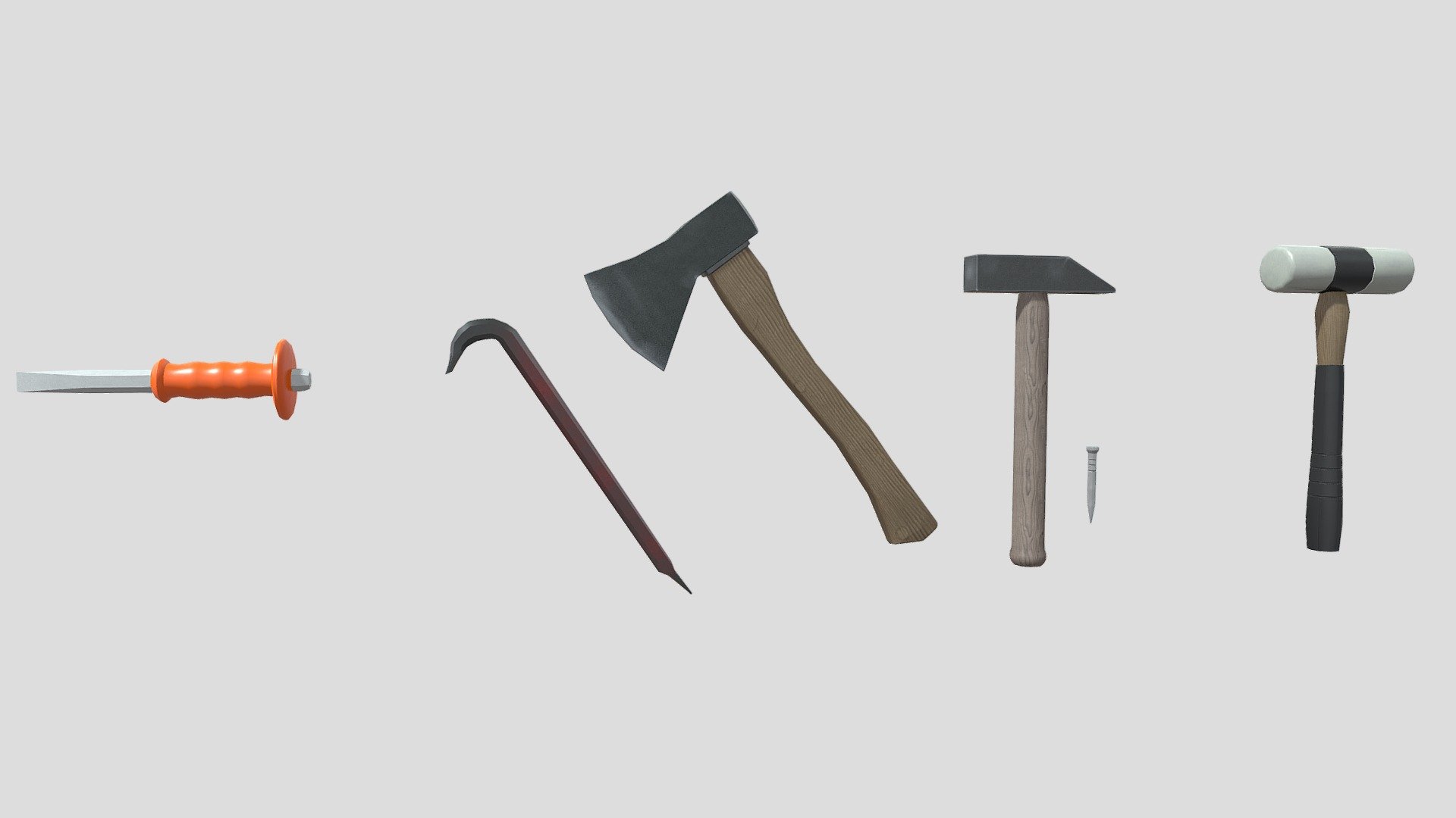 Pack of Tools Low Poly Realistic 3D Game Assets - 3D model by ...