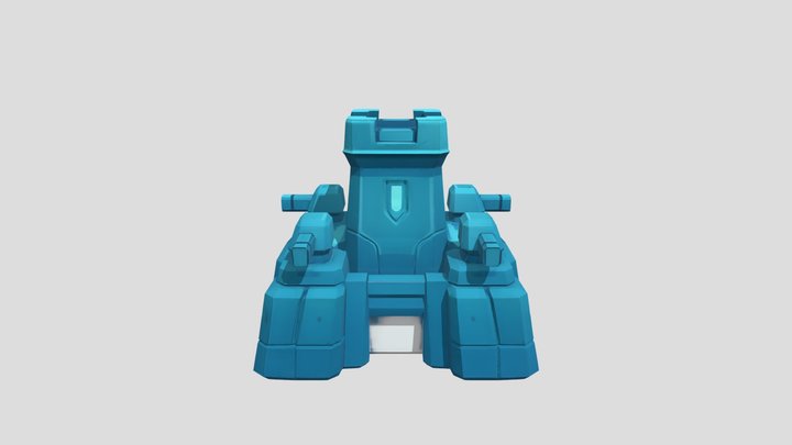 Stylized medieval stone fortress 3D Model