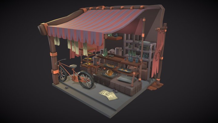 DAE Crib - Corner Shop 3D Model