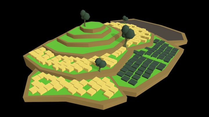 Rice Field 3D Model