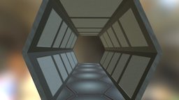 Sci-Fi Hallway 3D Model