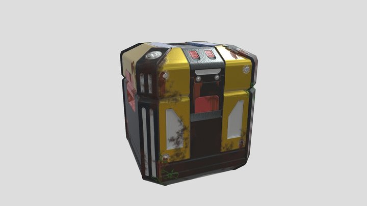 Sci-fi Crate 3D Model