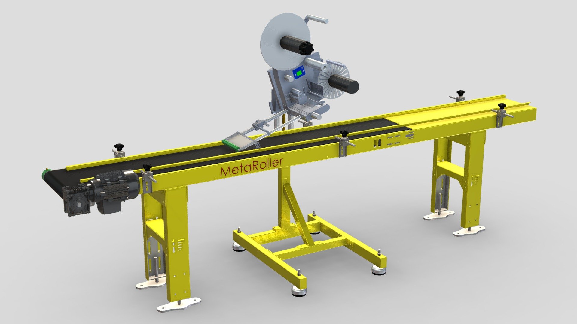 Label Applicator Conveyor 3D model by Metaroller Conveyor Systems