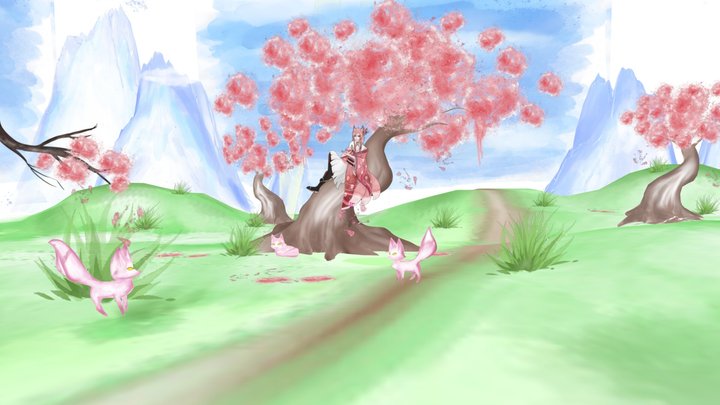 The path of the Kitsune 3D Model