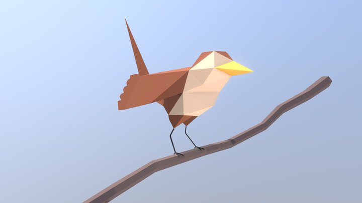 low poly bird