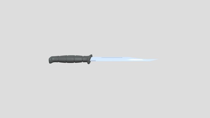 Combat Knife — 3DS Max Modelling & UV Exercise