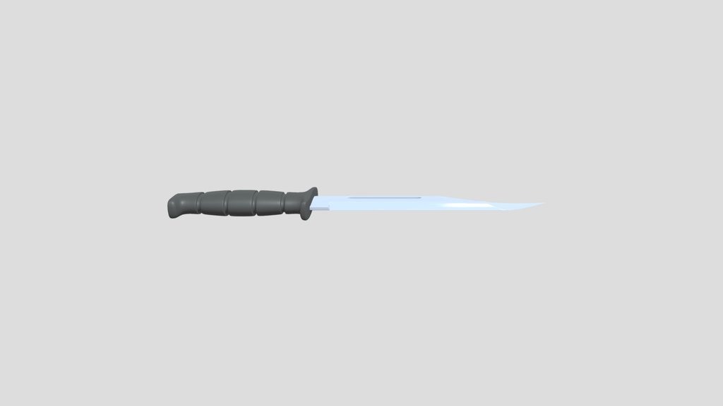 Combat Knife — 3DS Max Modelling & UV Exercise