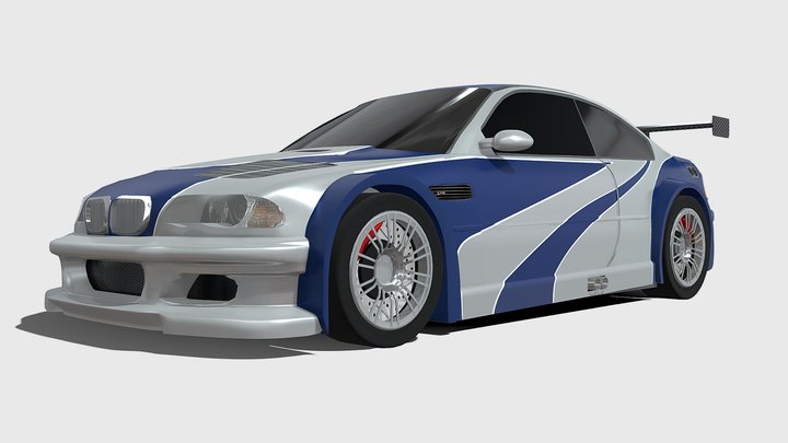 BMW M3 E46 GTR 3D Model
