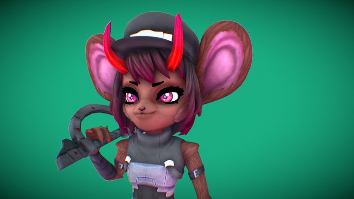 Onimori, The Cyber Mouse 3D Model