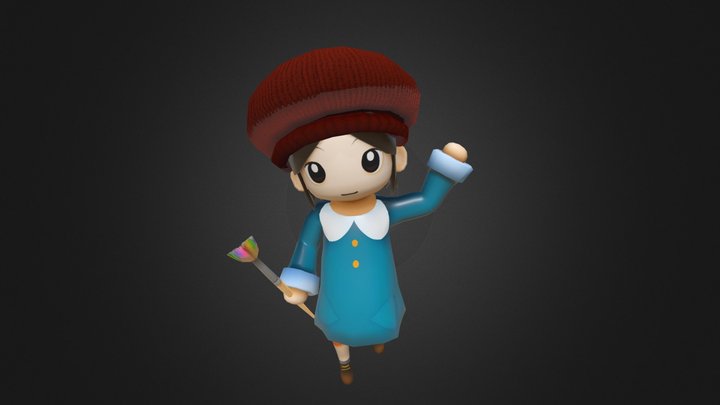 Adeleine Low-Poly 3D Model