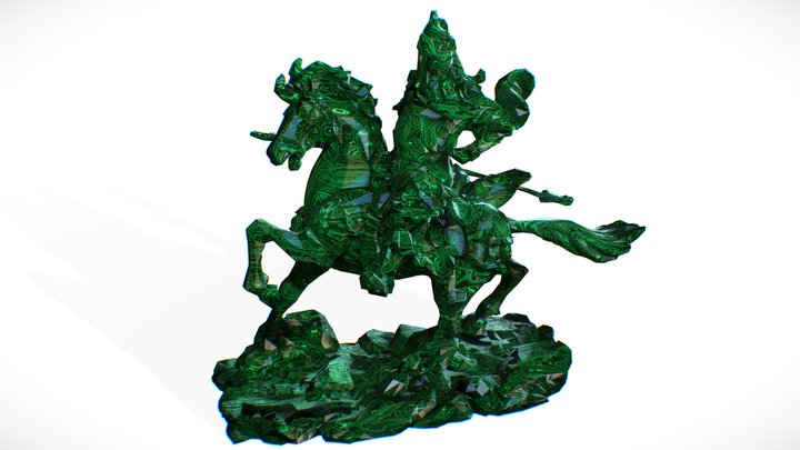绅士  Jade Horseman Statue  绅士 3D Model