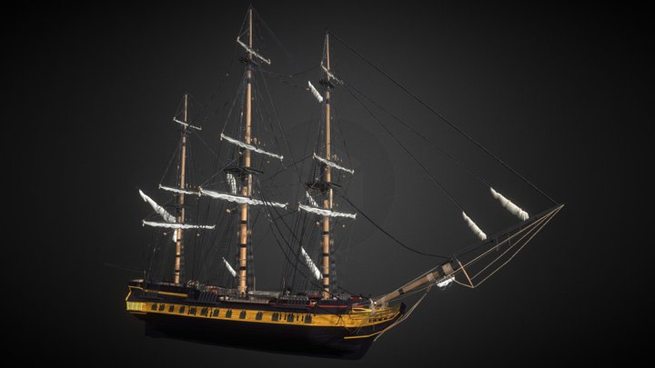 Sailing/Pirate Ship 3D Model