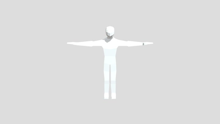 Low Poly Male Base Mesh 3D Model