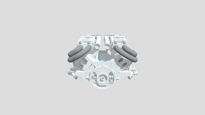 Bugatti Engine 3D Model