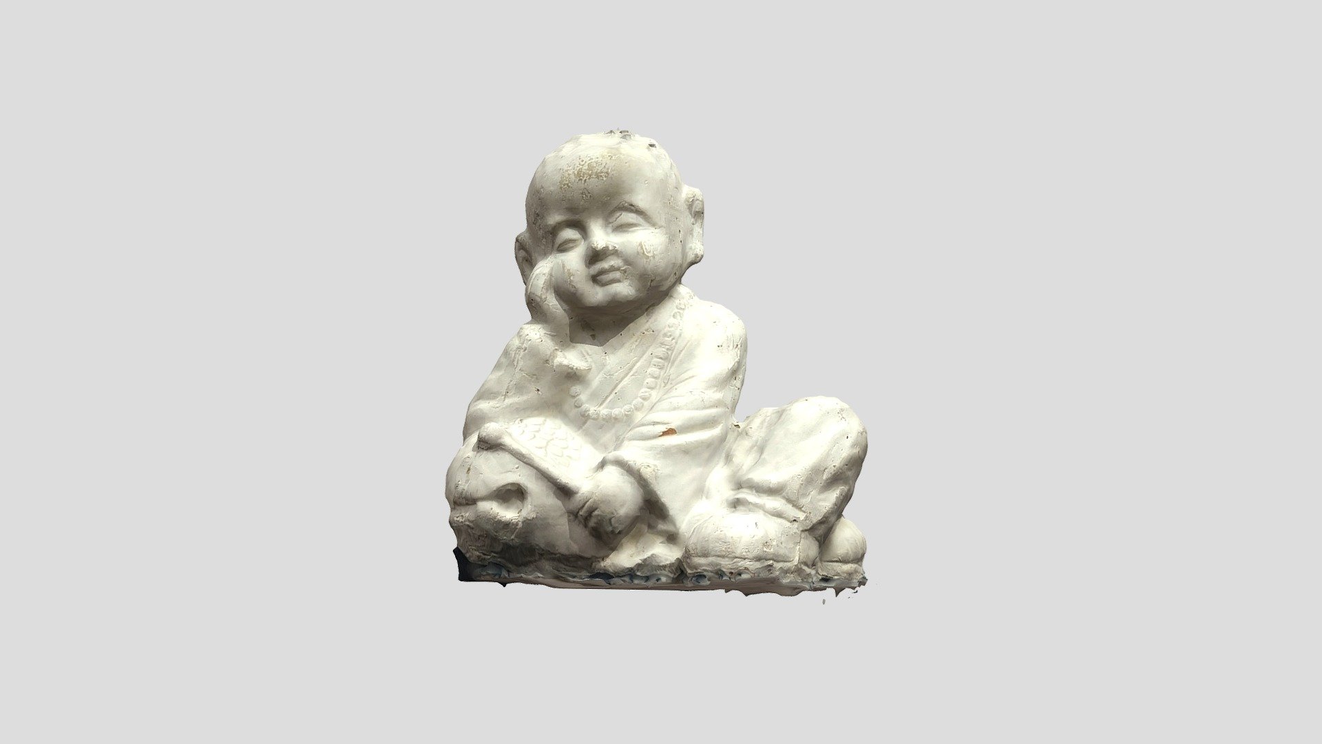 Aligned Closed White Buddha