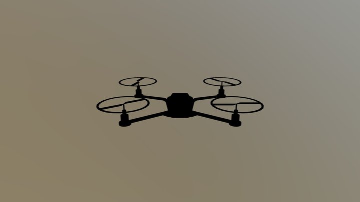 Drone Silhouette 3D Model