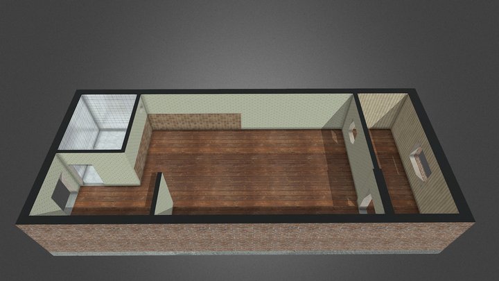 Soviet Apartment Interior - Low Poly 3D Model
