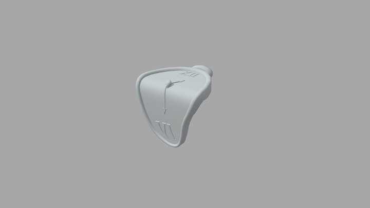 Melted Clock 3D Model