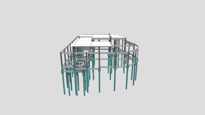 Projeto Estrutural - Residência DC 3D Model