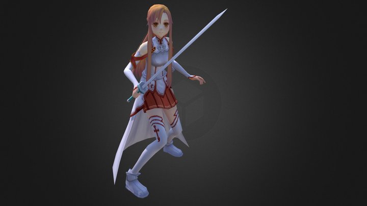 Yuuki Asuna - Sword Art Online Free 3D Model by ilham45