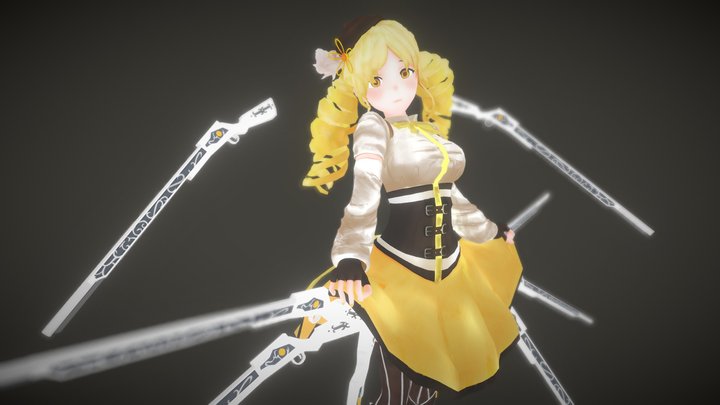 巴マミ(MamiTomoe) MadokaMagica 3D Model