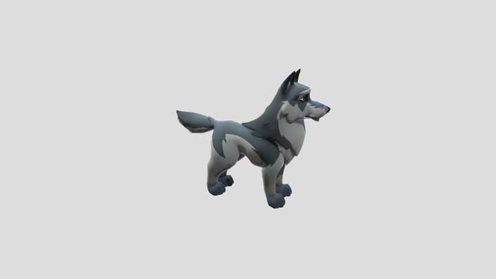 Dog - Game Ready 3D model - UE4 Low-poly 3D Model