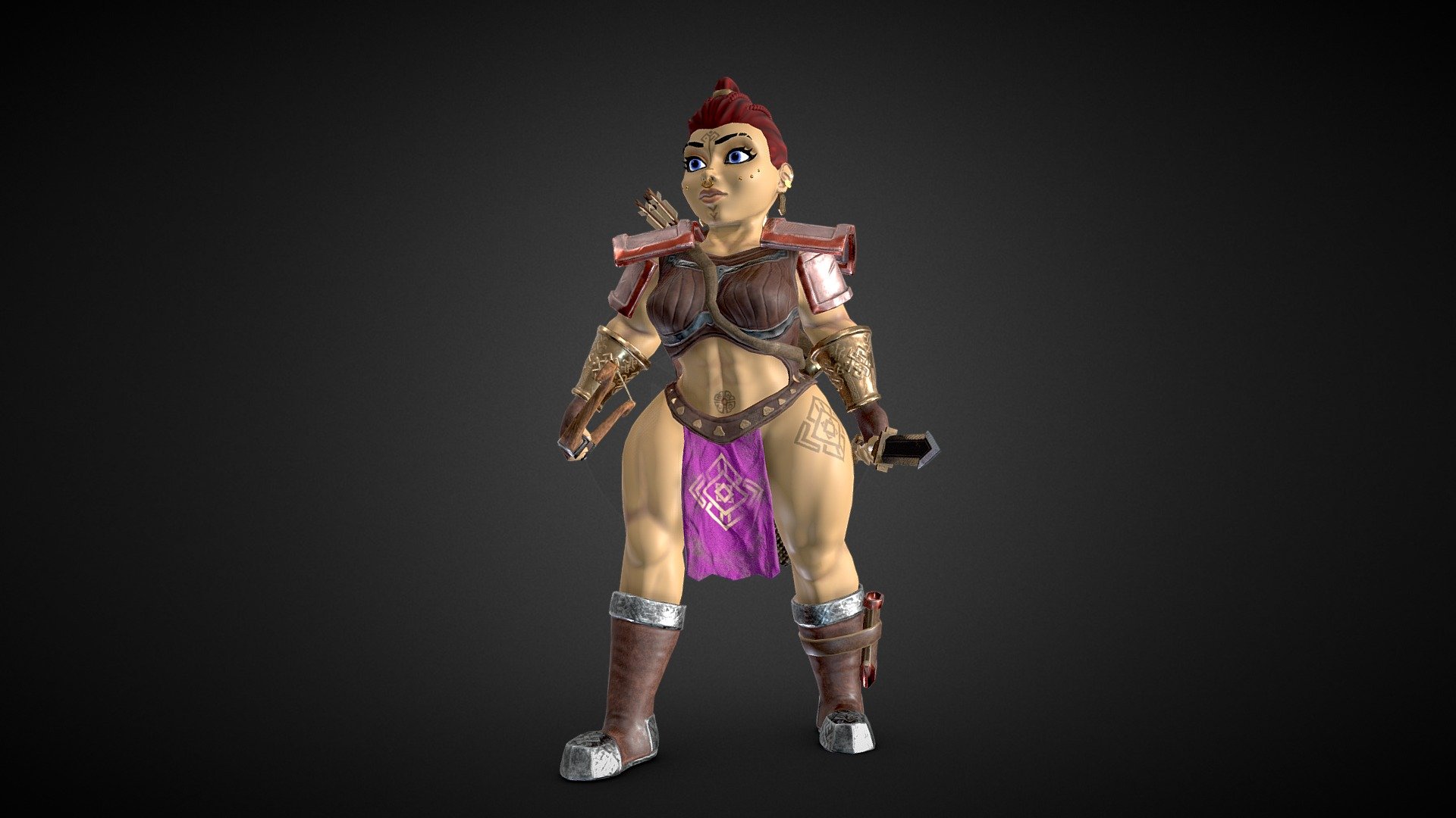 Dwarf Warrior Princess - Download Free 3D model by Skodvirr [7a180fa ...