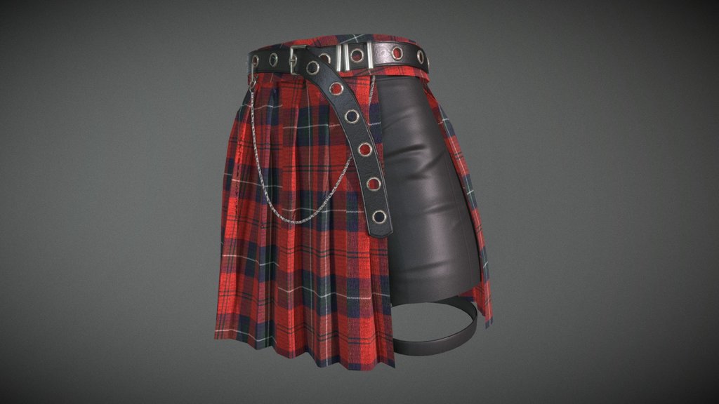 Plaid Gothic Mini Skirt